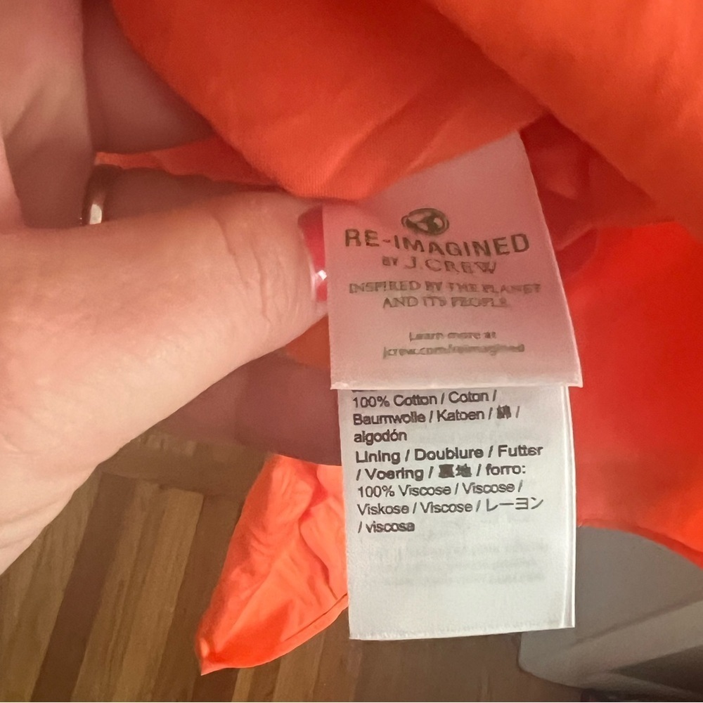 Jcrew orange midi dress *great for summer - Picture 3 of 9